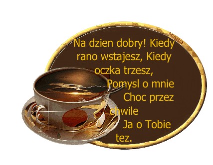 Na dzień dobry kawa wierszyk